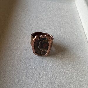 Copper Geode Ring